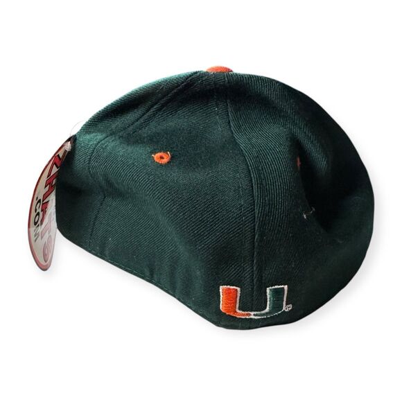 Miami Hurricanes NCAA Baseball Hat Zephyr Fitted Size 7 1/4 Embroidered Y2K BNWT - Picture 6 of 8